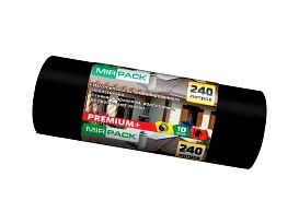 Мешки для мусора 240 л, ароматизированные, черные, в рулоне 10 шт., ПВД 45 мкм, 1300х930 мм, PREMIUM+, 24010830 в Нефтекамске Мешки для мусора 240 л, ароматизированные, черные, в рулоне 10 шт., ПВД 45 мкм, 1300х930 мм, PREMIUM+, 24010830 в Нефтекамске