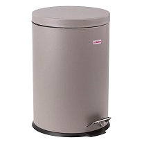 Ведро-контейнер для мусора (урна) с педалью LAIMA Classic, 20 л, серое, матовое, металл, со съемным внутренним ведром в Нефтекамске