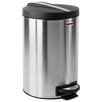 Ведро-контейнер для мусора (урна) с педалью LAIMA Modern, 12 л, матовое, нержавеющая сталь, со съемным внутренним ведром в Нефтекамске