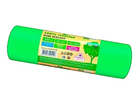 Мешки для мусора 240 л, ароматизированные, биоразлагаемые, зеленые, в рулоне 10 шт., ПВД 40 мкм, 1500х1100 мм, PURE ECOLOGY, bio24010120 в Нефтекамске Мешки для мусора 240 л, ароматизированные, биоразлагаемые, зеленые, в рулоне 10 шт., ПВД 40 мкм, 1500х1100 мм, PURE ECOLOGY, bio24010120 в Нефтекамске