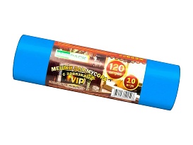 Мешки для мусора 120 л, с завязками, синие, в рулоне 10 шт., ПНД, 15 мкм, 800х750 мм, VIP, Z12010blue в Нефтекамске Мешки для мусора 120 л, с завязками, синие, в рулоне 10 шт., ПНД, 15 мкм, 800х750 мм, VIP, Z12010blue в Нефтекамске