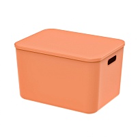 Ящик пластиковый вкладываемый оранжевый 410х305х245 мм в Нефтекамске Ящик пластиковый вкладываемый оранжевый 410х305х245 мм в Нефтекамске