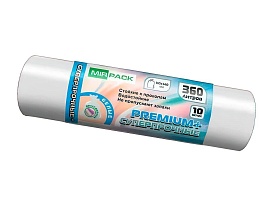 Мешки для мусора 360 л, белые, в рулоне 10 шт., ПВД 65 мкм, 1400х1000 мм, PREMIUM+, 3601015302 в Нефтекамске