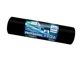 Мешки для мусора 180 л, ароматизированные, черные, в рулоне 10 шт., ПВД, 30 мкм, 1100х930 мм, PROFESSIONAL, 1801044 в Нефтекамске