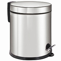 Ведро-контейнер для мусора урна с педалью LAIMA Classic Plus, 5 л, зеркальное в Нефтекамске