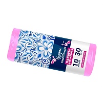 Мешки для мусора 10 л, розовые, в рулоне 30 шт., ПНД, 8 мкм, 470х360 мм, Узоры Чистоты, МУ3582 (МГ-10роз) в Нефтекамске