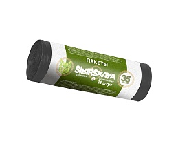 Мешки для мусора 30 л, черные, в рулоне 25 шт., ПНД, 7 мкм, 580х480 мм, SIBIRSKAYA, 101-003 S в Нефтекамске
