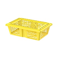 Ящик продуктовый универсальный желтый в Нефтекамске Ящик продуктовый универсальный желтый в Нефтекамске