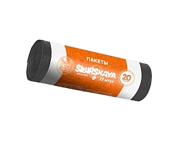 Мешки для мусора 20 л, черные, в рулоне 25 шт., ПНД, 6 мкм, 420х450 мм, SIBIRSKAYA, 101-001 S в Нефтекамске