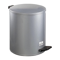 Ведро для мусора с педалью, усиленное, Титан, 15 л, серое, оцинкованная сталь в Нефтекамске
