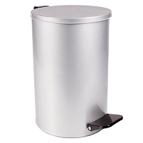 Ведро для мусора с педалью, усиленное, Титан, 10 л, серое, оцинкованная сталь в Нефтекамске