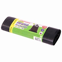 Мешки для мусора 120 л, черные, в рулоне 10 шт., ПНД, 11 мкм, 1020х670 мм, Любаша, 608093 в Нефтекамске