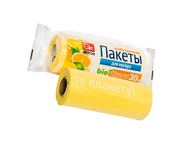 Мешки для мусора 35 л, ароматизированные, желтые, в рулоне 20 шт., ПНД, 12 мкм, 560х530 мм, GRIFON Цитрусовый Микс, 100-033 в Нефтекамске