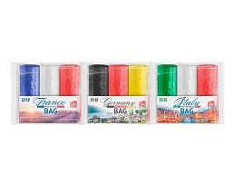 Мешки для мусора 30 л, ассорти, в рулоне 20 шт., ПНД, 9 мкм, 600х500 мм, GRIFON Триколор, 101-024 в Нефтекамске