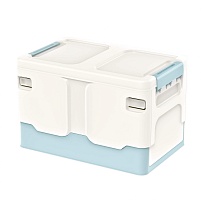 Ящик пластиковый складной белый, дно голубое, 370х240х240 мм в Нефтекамске