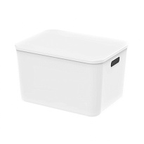 Ящик пластиковый вкладываемый белый 410х305х245 мм в Нефтекамске Ящик пластиковый вкладываемый белый 410х305х245 мм в Нефтекамске