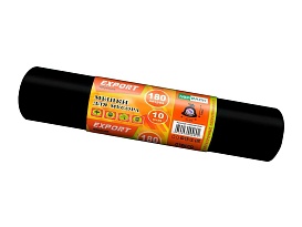 Мешки для мусора 180 л, ароматизированные, черные, в рулоне 10 шт., ПВД, 80 мкм, 1100х930 мм, EXPORT, exp18010142 в Нефтекамске