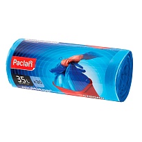 Мешки для мусора 35 л, с ушками, синие, в рулоне 30 шт., ПНД, 10,5 мкм, 640х500 мм, PACLAN Multitop, 600819 в Нефтекамске