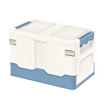 Ящик пластиковый складной белый, дно синее, 370х240х240 мм в Нефтекамске Ящик пластиковый складной белый, дно синее, 370х240х240 мм в Нефтекамске