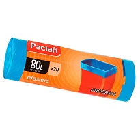 Мешки для мусора 80 л, синие, в рулоне 20 шт., ПНД, 12 мкм, 900х700 мм, PACLAN Classic, 606335 в Нефтекамске