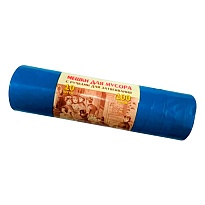 Мешки для мусора 100 л, с завязками, синие, в рулоне 10 шт., ПВД, 40 мкм, 840х670 мм, Концепция Быта Vitalux, 604933 в Нефтекамске Мешки для мусора 100 л, с завязками, синие, в рулоне 10 шт., ПВД, 40 мкм, 840х670 мм, Концепция Быта Vitalux, 604933 в Нефтекамске